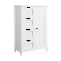 Szafka do łazienki z 4 szufladami i półką PAULA, 55x30x81cm, biała  