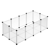 Zagroda dla małych zwierząt z przezroczystego plastiku BEN, 125x63x42 cm, transparentna