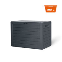 Pojemnik do przechowywania WOODEBOX, 190L,78x44x55cm, antracytowa 