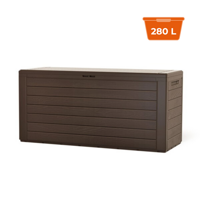 Pojemnik do przechowywania WOODEBOX, 280L, 120x46x57cm, ciemny brąz  