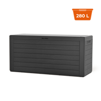 Pojemnik do przechowywania WOODEBOX, 280L, 120x46x57cm, antracytowa  