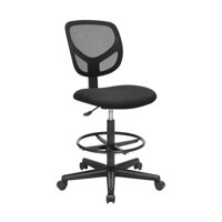 Krzesło biurowe z oparciem z siatki, czarne