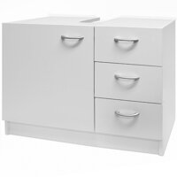 Szafka pod umywalkę z 3 szufladami SILKE, 63x30x54cm, biała  