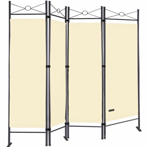 Parawan LUCCA, 163x180cm, kremowa