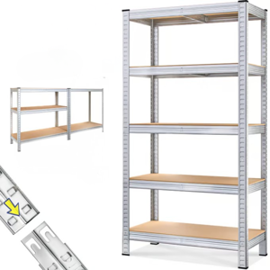 Regał o dużej nośności HEAVY, maks. 875kg, 90x40x180cm, srebrna  