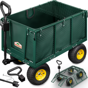 Wózek transportowy HECTOR, maks. 550 kg, 110x75x52 cm, zielony