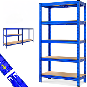 Regał o dużej nośności HEAVY, maks. 875kg, 90x40x180cm, niebieska