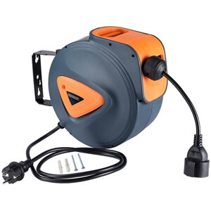 Automatyczny kabel zwijany BILY, 20m+1,5m, szara/pomarańczowa  