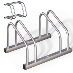 Stojak na 2 rowery BIKE, 48x32x27cm, srebrna  
