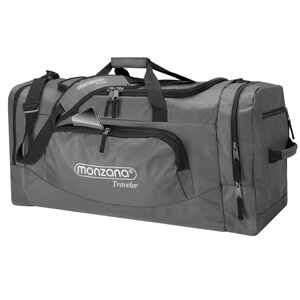 Torba podróżna na ramię JERGY, 90 l, 65x32x33 cm, szara