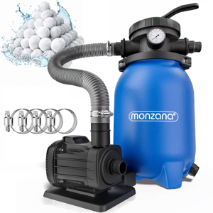 Filtr piaskowy do basenu AQUA z kulami filtrującymi 5 000 l/h, niebieska