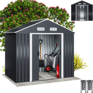 Domek narzędziowy XL, 196x132x188cm, antracyt