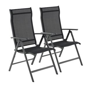 Krzesła ogrodowe RIVIERA, zestaw 2 szt., czarny