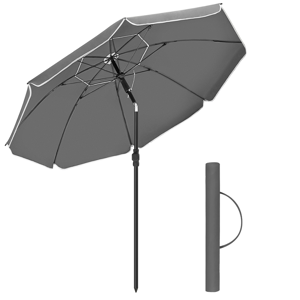 Parasol SOLARA, Ø160 cm, szara