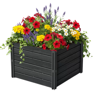 Podwyższona grządka BASE PLANT, 61x61x46cm, antracytowa