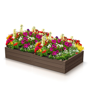 Podwyższona grządka WOODY 149x75,6x25cm, brązowa  