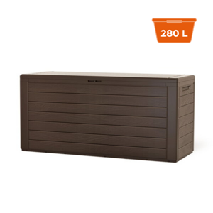 Pojemnik do przechowywania WOODEBOX, 280L, 120x46x57cm, ciemny brąz  