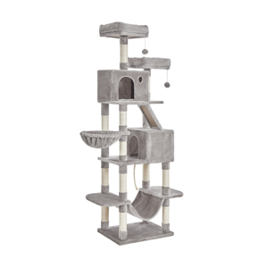 Drapak dla kota PANTHER, 60x50x206cm, szare