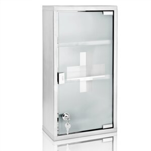 Apteczka SAVE, 25x12x48,5cm, srebrna