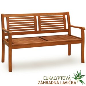 Ławka ogrodowa MANUELA, 120x60x90cm, naturalny brąz  