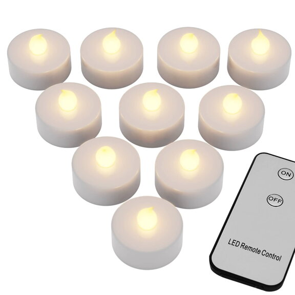 LED świeczki 10 sztuk ciepła biała, zdalne sterowanie