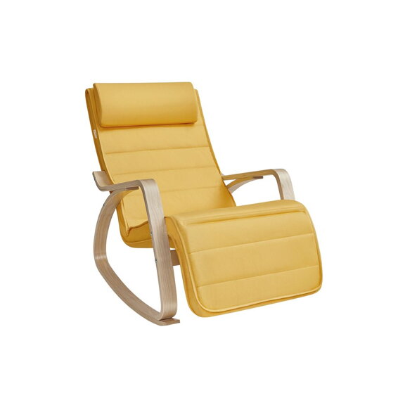 Fotel bujany, leżak, nośność 150 kg, kolor pastelowy żółty