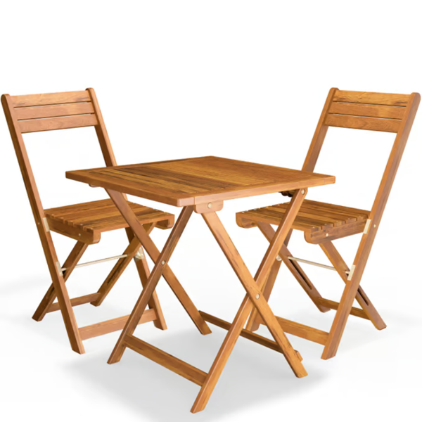 Meble balkonowe VITEK, 1+2, naturalny brąz