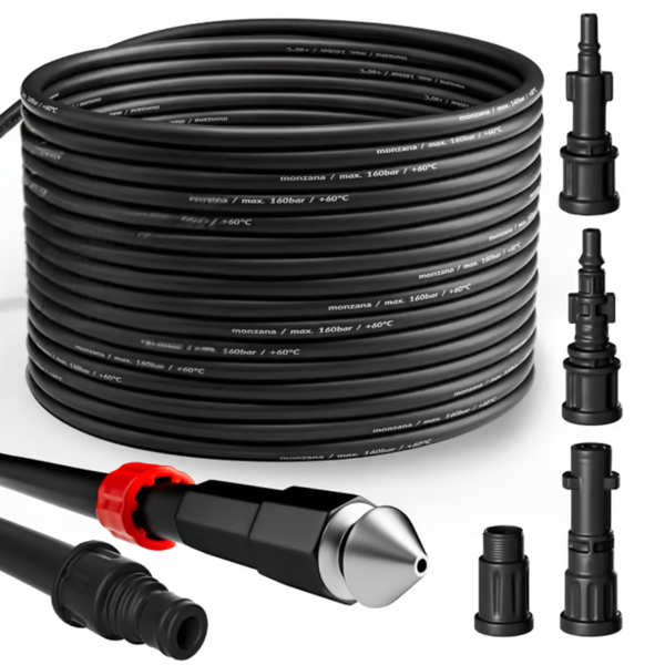 Zestaw do czyszczenia rur MASTER, 15m, czarna  