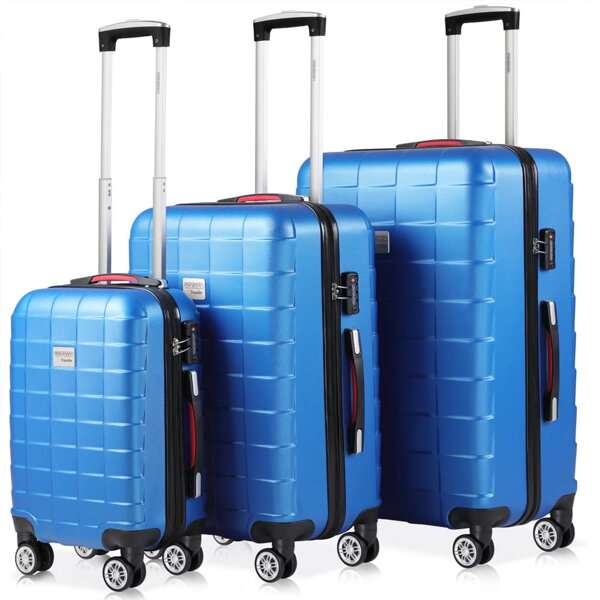 Exopack 3-częściowy zestaw Hard Case Niebieski ABS