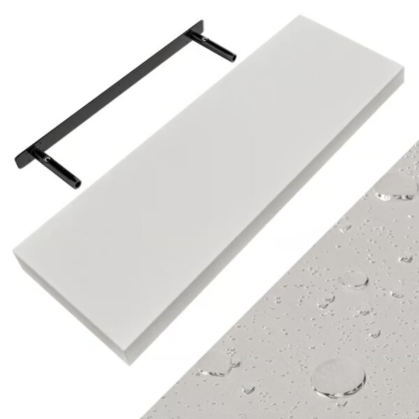Półka ścienna FIGO + z konsolą, 70cm, biała