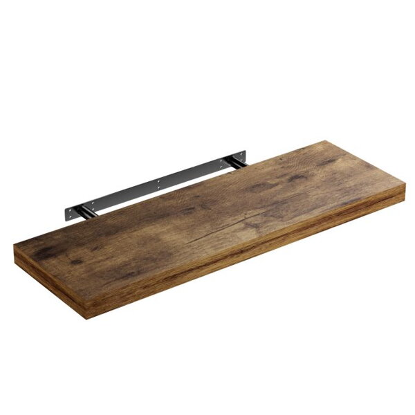 Półka ścienna FIGO+ z konsolą, 70cm, ciemny dąb