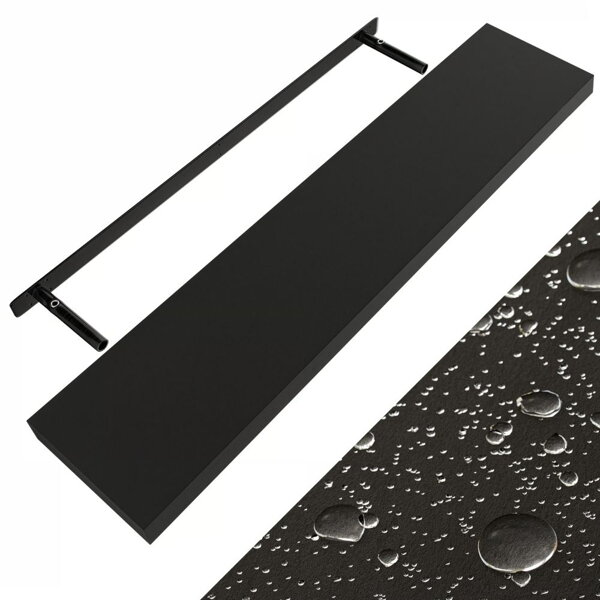 Półka ścienna FIGO + z konsolą, 110cm, czarna