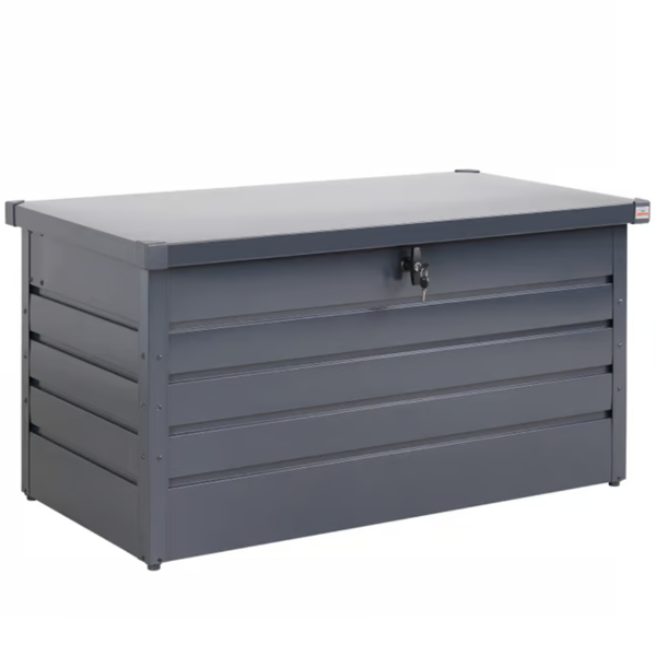 Metalowa skrzynia ogrodowa METALBOX, 385L, 120×62×63cm, antracytowa