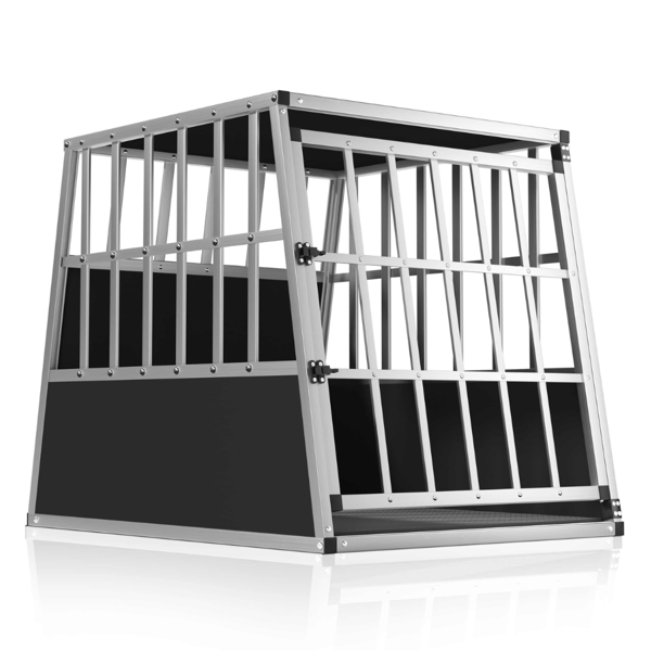 Transporter dla psa BRUNO, 66x90x72cm, srebrna/czarna