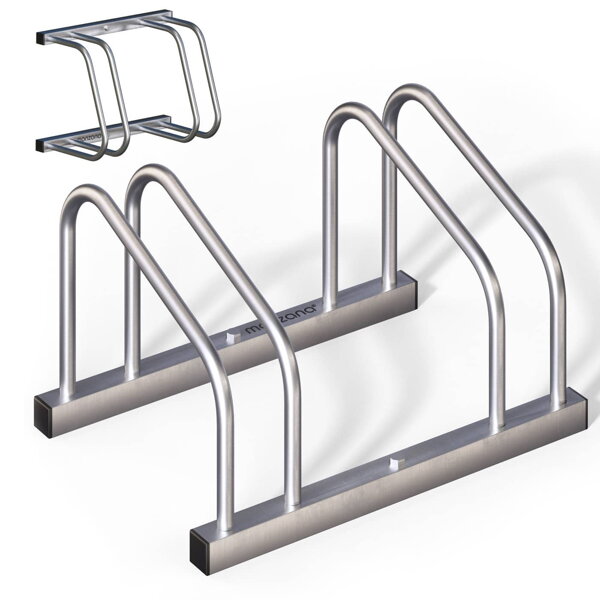 Stojak na 2 rowery BIKE, 48x32x27cm, srebrna  