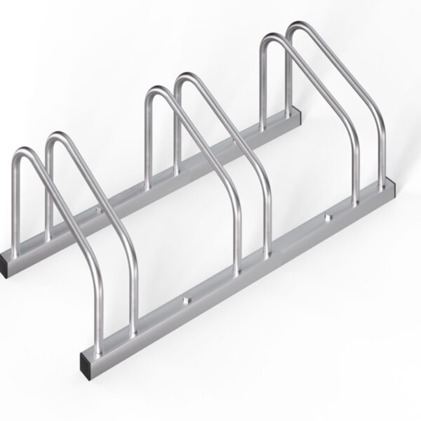 Stojak na 3 rowery BIKE, 84x32x27cm, srebrna  