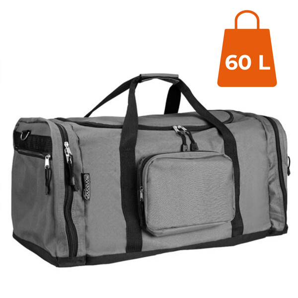Torba podróżna na ramię JOHN, 90l, szara