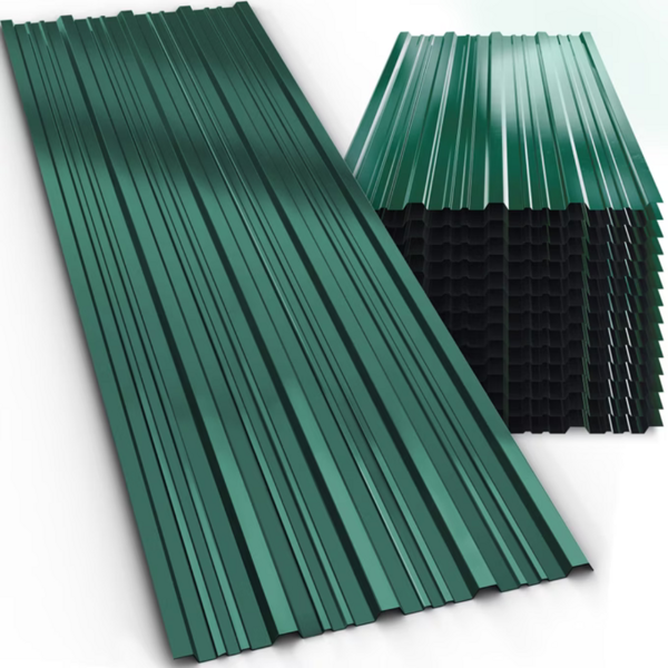 Blacha trapezowa ARON, zestaw 14 sztuk, 110×46 cm, zielony