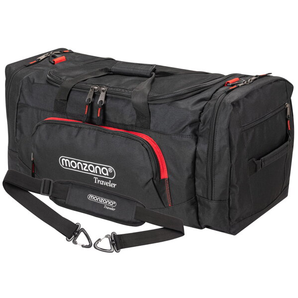 Torba podróżna na ramię JERGY, 90 l, 65x32x33 cm, czarna