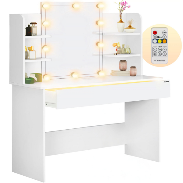 Toaletka LUCIA z oświetleniem 108x40x140cm, biała