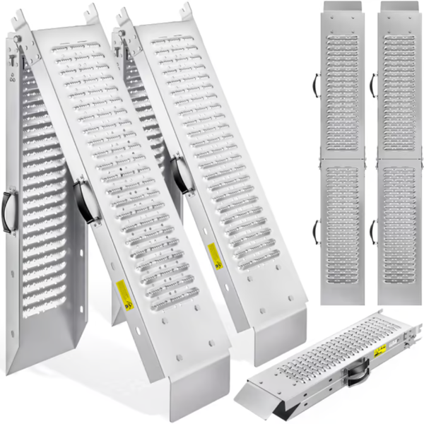 Najazdy samochodowe DRIVE, składane, zestaw 2 sztuki, max 400kg, 160cm, srebrna