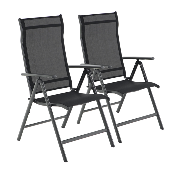 Krzesła ogrodowe RIVIERA, zestaw 2 szt., czarny