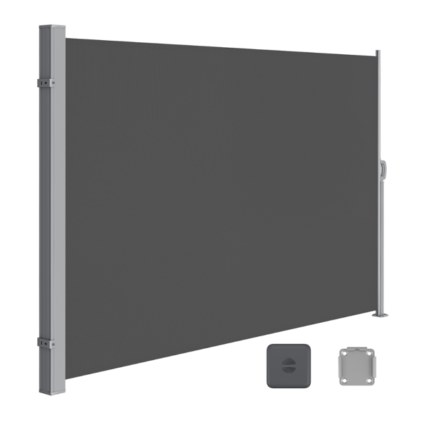 Markiza boczna HORIZON na taras, 200x350cm, szary