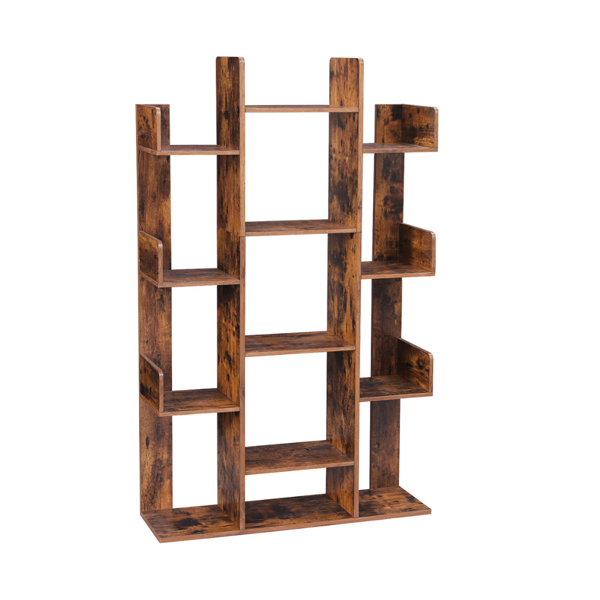 Regał/półka na książki ODIN w stylu industrialnym, 86x25x140 cm, brązowy