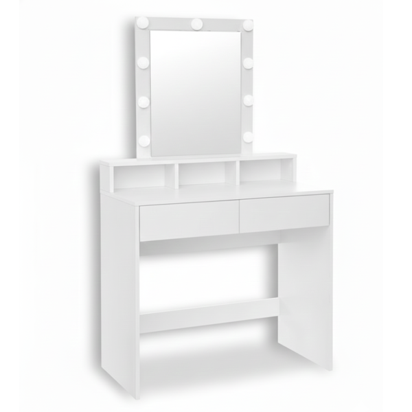 Toaletka VANESA z oświetleniem, 80x40x145cm, biała