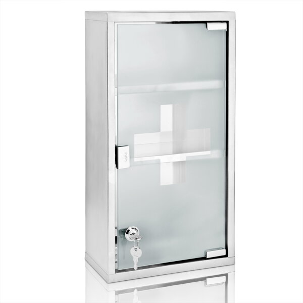 Apteczka SAVE, 25x12x48,5cm, srebrna